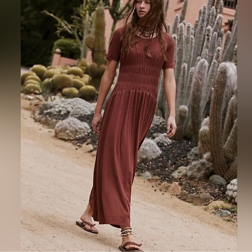 Free People Rust Maxi Dress